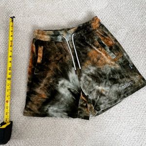 Native Language Tie Dye Velour Shorts